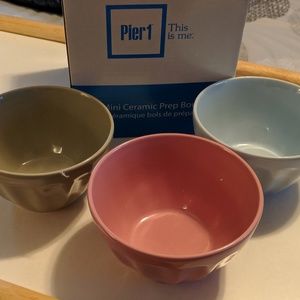 Pier 1 Mini Ceramic Prep Bowls